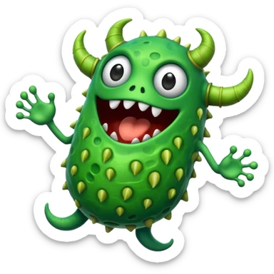 A floating monster that sings by pushing air through hollow chambers in its body like a living wind instrument. Its tone shifts as it drifts higher or lower. sticker