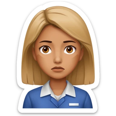 A female employee who has a minor injury that needs to report it. sticker