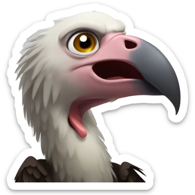 a vulture cry because he is poor sticker