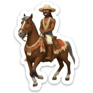 Me as an Indian man riding a horse from hershey PA to nyc  sticker