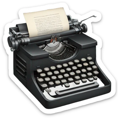 Typewriter  sticker