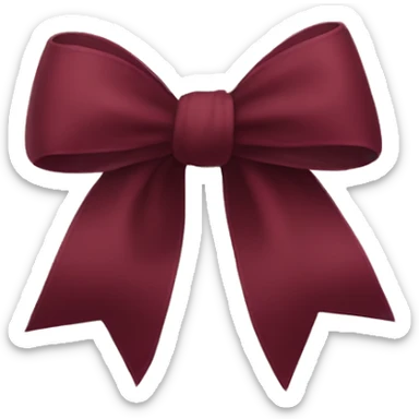 Burgundy bow  sticker