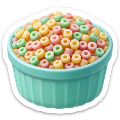 handful of pastel bright sugar vermicelli sprinkles thin cylindrical slightly curved matte grainy scattered loosely no dessert extras apple emoji style soft lighting subtle shadows emoji scale sticker