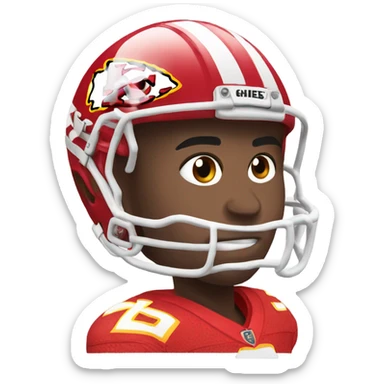 Josh in Chiefs jersey sticker
