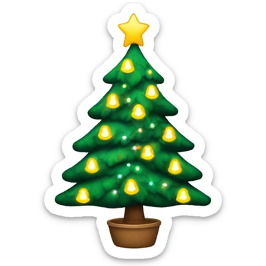 Christmas tree with lights  sticker