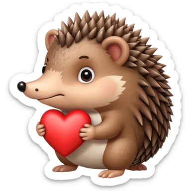 Hedgehog with love sticker