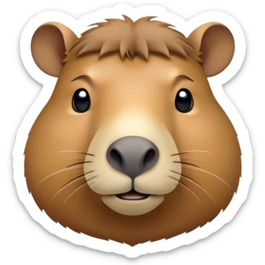 cinematic-noble-capybara-portrait-emoji,-poised-and-serene,-with-a-robust,-rounded-build-and-a-distinctly-capybara-head-featuring-a-broad,-slightly-flattened-face,-short-snout-and-small,-rounded-ears,-covered-in-soft,-earthy-fur sticker