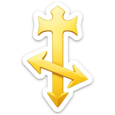An upward-pointing arrow with "+1" or "LVL UP" text next to it, video game style. sticker