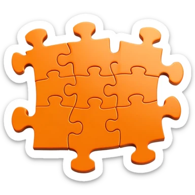 light orange puzzle  sticker