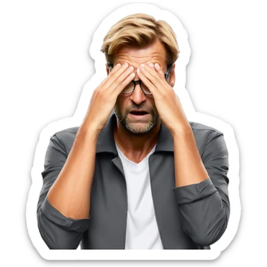 Jurgen Klopp facepalm emoji sticker