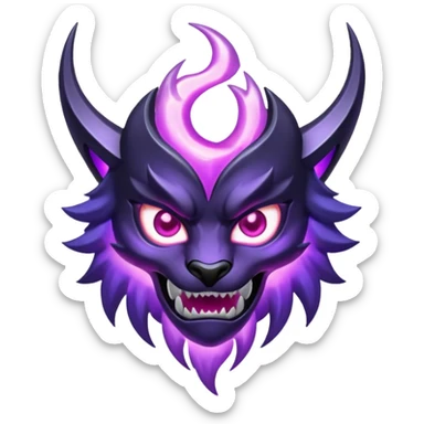 Shadow Fang — black steel + violet aura sticker