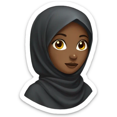 Somali girl in khimar  sticker