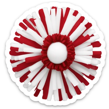 Cheer Pom Pom’s red and white sticker