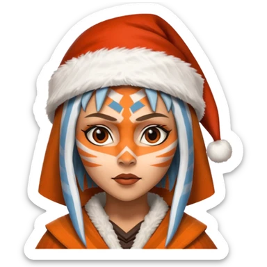 ahsoka tano santa hat sticker