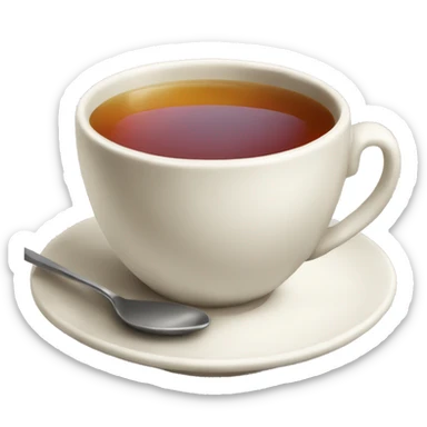 hot tea in teacup sticker