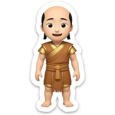 create an emoji set of a cartoonish full body character from china from 2000 BC doing different emotions sticker