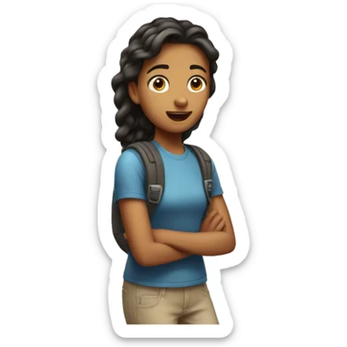 An emoji of a girl who is surprised and exiting  sticker