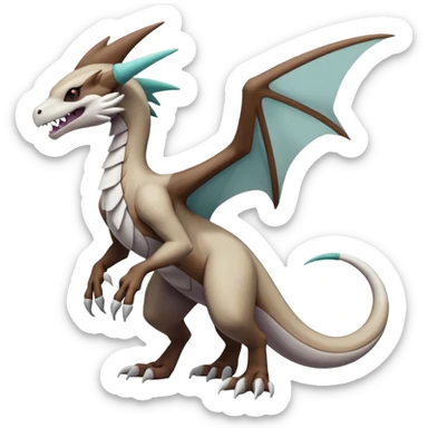 Noivern-Marowak-Lugia-Fakémon-hybrid-creature (full body)  sticker