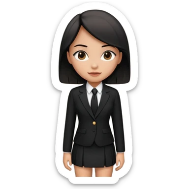 just give me the ccloth like womens formal a suit and a mini skirt black sticker