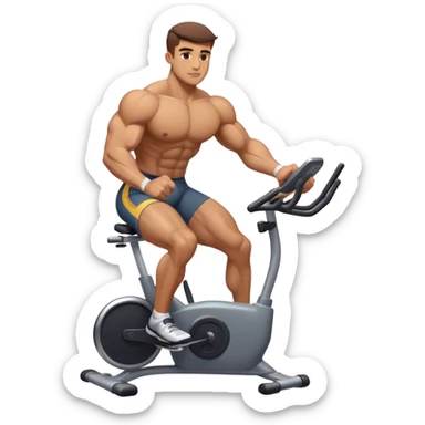 buff guy stationary bike sticker