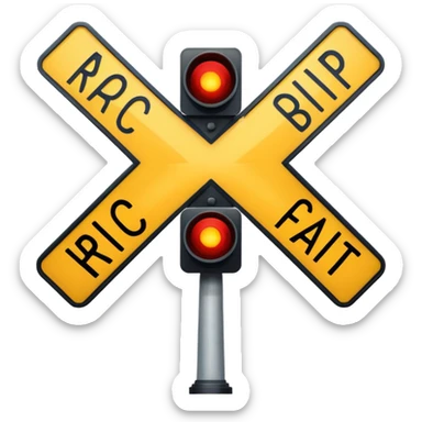 Railroad crossing light sticker