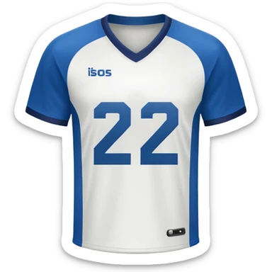 White football jersey turn around with number 22 and my name RONIHO  sticker