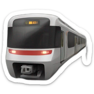 Urban train arriving at a station sticker