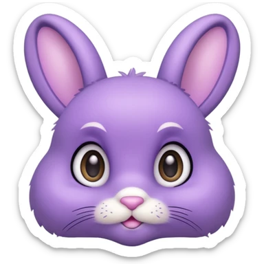 Cute purple bunny sticker