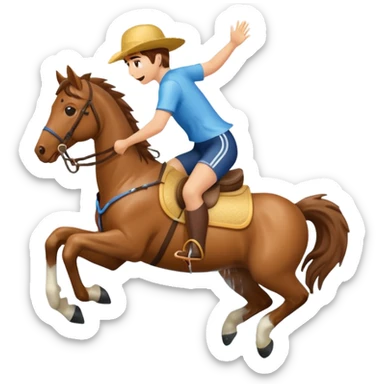 Riding a faster down a waterfall sticker