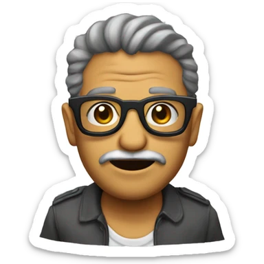 Gusano viejo con lentes  sticker