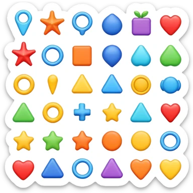 High resolution of toys sticker