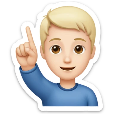 Number one index finger gesture celebrating victory  sticker