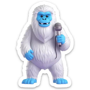 yeti with a microphone sticker
