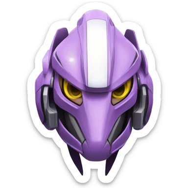 a Genesect-Raptor-Fakémon-—hybrid with a futuristic visor-helmet full body sticker