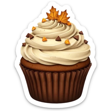 Chocolate cupcake with maple & toffee pieces sticker