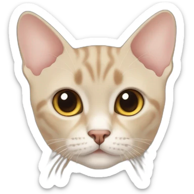 British short hair fold ears sticker