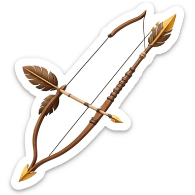 Bow & Arrow in action  sticker
