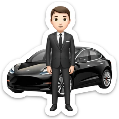 White tesla model 3 with a sleaky physician next to it sticker