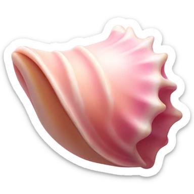 pink conch shell sticker