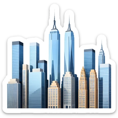 NYC skyline no background sticker