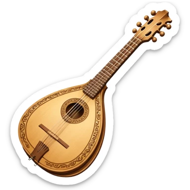 Baroque lute sticker