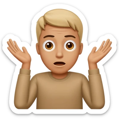 cool perosbn shrug suprised sticker