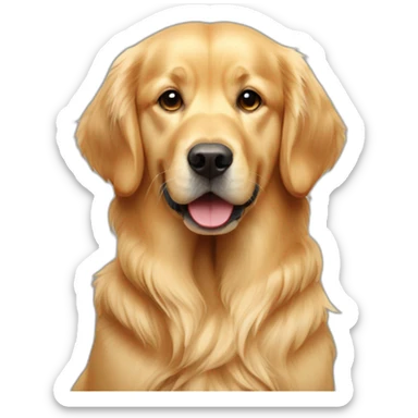 Golden retriver wirh cookie sticker