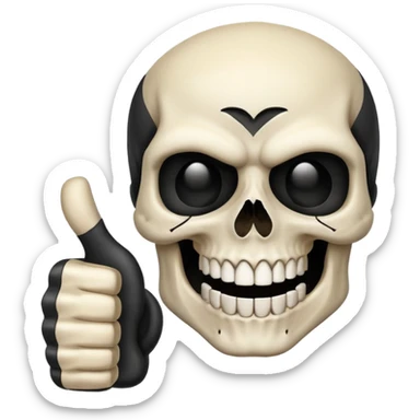 Skull punisher giving thumbs up sticker