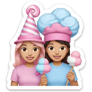 photo frame of 2 friends in a theme park sticker