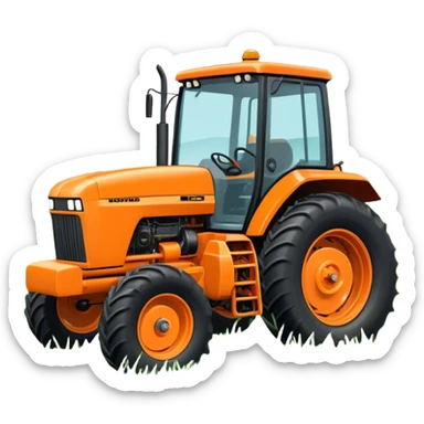 Howard EHD 180 (2019) – Cinematic-realistic Howard EHD 180 slasher, its bright orange frame mounted to a roaring tractor. The spinning blades cut through overgrown paddocks with ease, leaving a neat trail of freshly cut grass behind as birds scatter into the sky. sticker