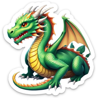 generate realistic detailed gragon in cave inside view sticker