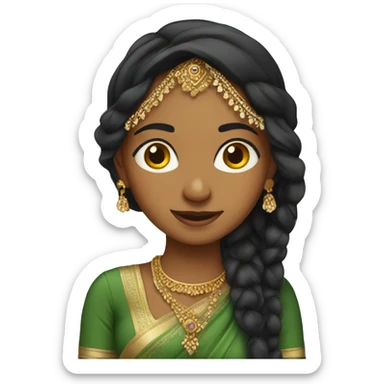 North indian girl sticker