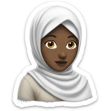 White girl with hijab sticker