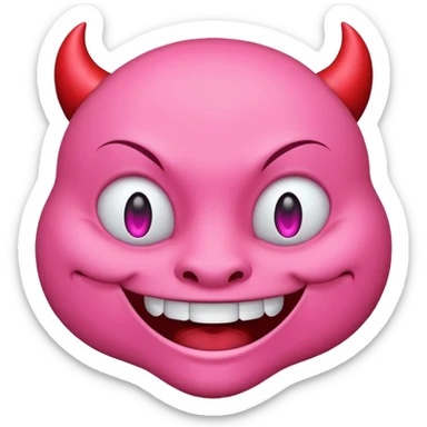Devil emoji but pink 😈 sticker